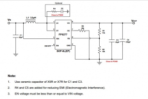 鋰電池3V～4.2V升壓5V3A，高效率FP6277.