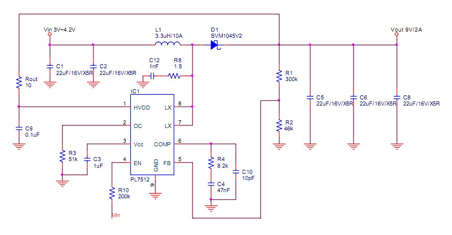 3V升壓9V1A，3V升壓12V1A芯片，可調(diào)限流，低功耗