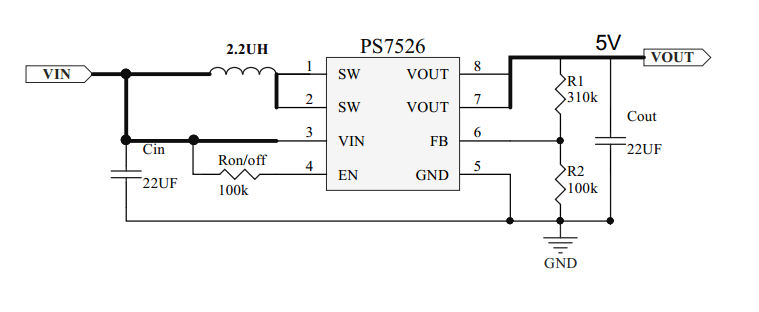 3.7V升壓5V2A，鋰電池升壓5V2.4A方案-PS7526