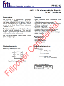 FP67380是一款功能強(qiáng)大的陞壓DC/DC轉(zhuǎn)換器，適用於各種需要高效、小體積電源轉(zhuǎn)換的應(yīng)用場(chǎng)景